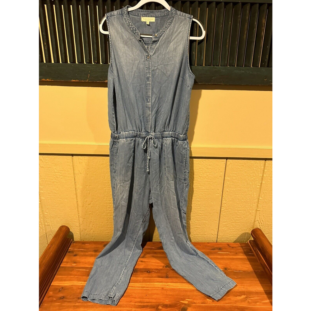 Side Stitch Women’s Denim Sleeveless Jumpsuit